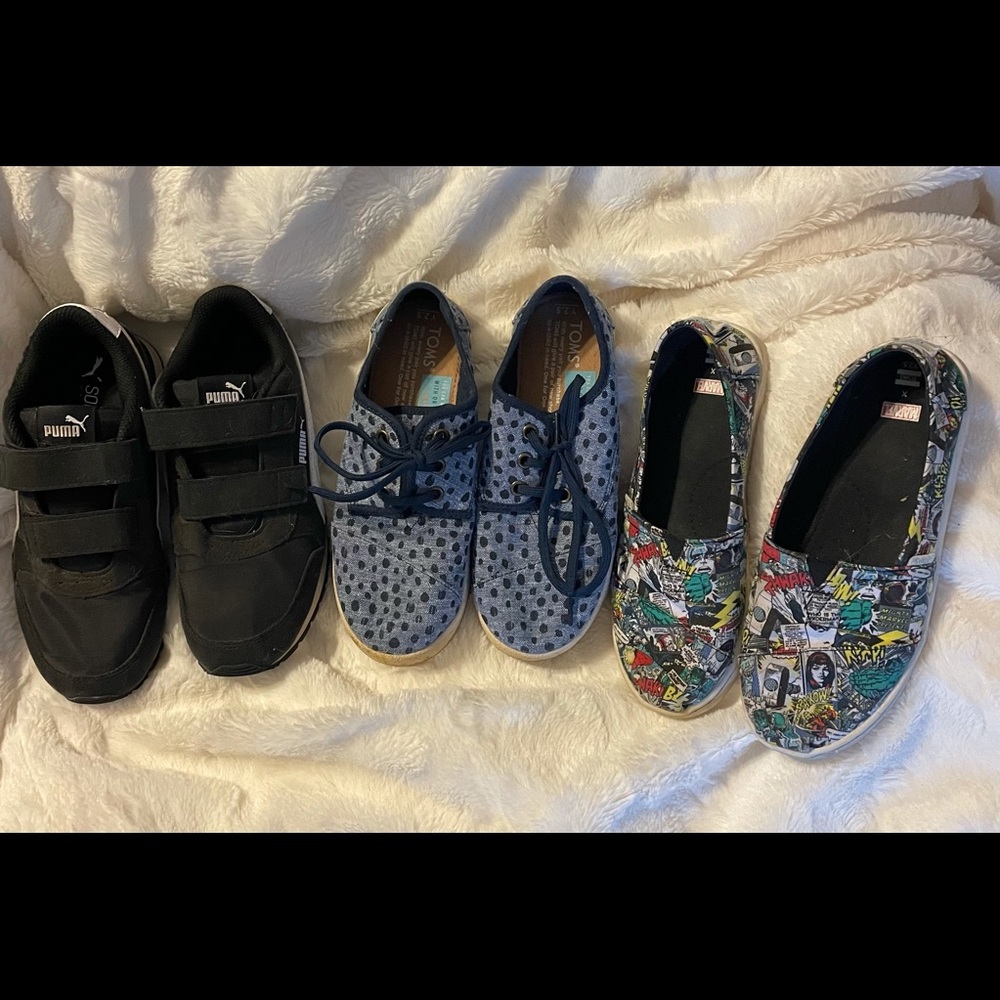 Bundle kids sneakers (TOMS and Puma) - size 2.5